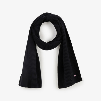 Black Ribbed Scarf_H23ACTEC0002_NO_01