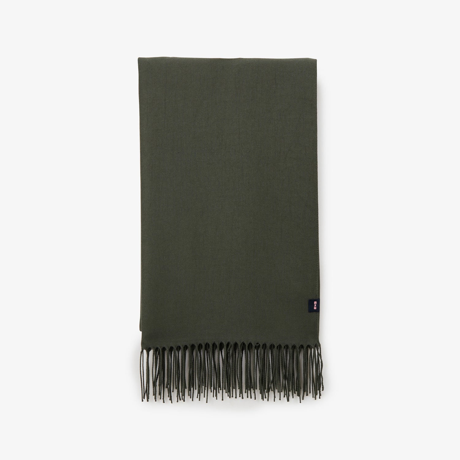 Flowing Khaki Fringed Scarf_H23ACTEC0009_KAM3_02