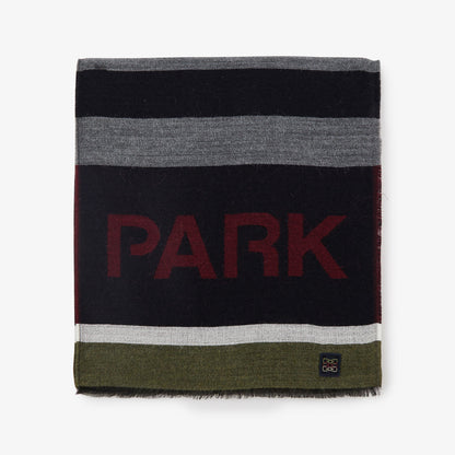 Bordeaux Jacquard Scarf With Eden Park Inscription_H23ACTEC0024_BXF_02