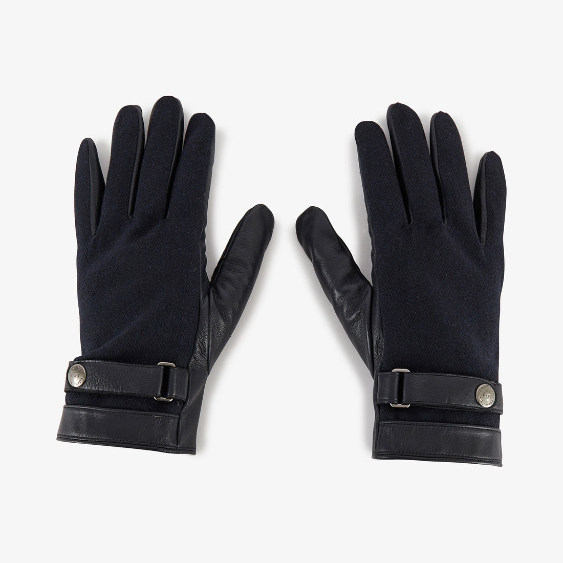 Navy Blue Tonal Bimaterial Gloves_H23ACTGA0001_BLF_01