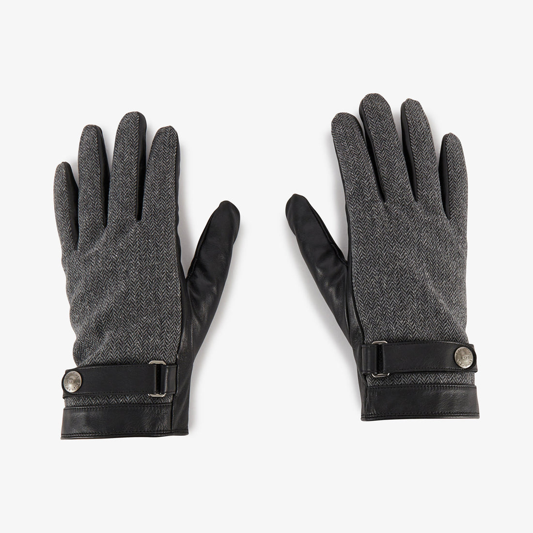 Black Tonal Bimaterial Gloves_H23ACTGA0001_NO_01