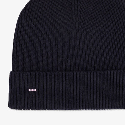 Dark Blue Wool Blend Ribbed Hat_H23CHABN0011_BLF_03