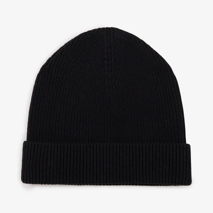 Black Wool Blend Ribbed Hat_H23CHABN0011_NO_02