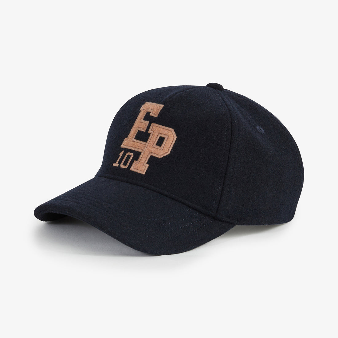 Dark Blue Embroidered Cap With Patch_H23CHACA0009_BLF_01