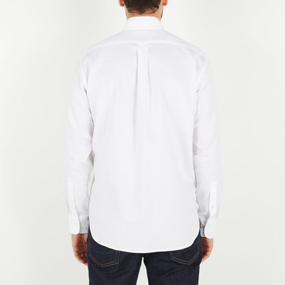 Plain White Shirt In Cotton Pique_H23CHECL0012_BC_02
