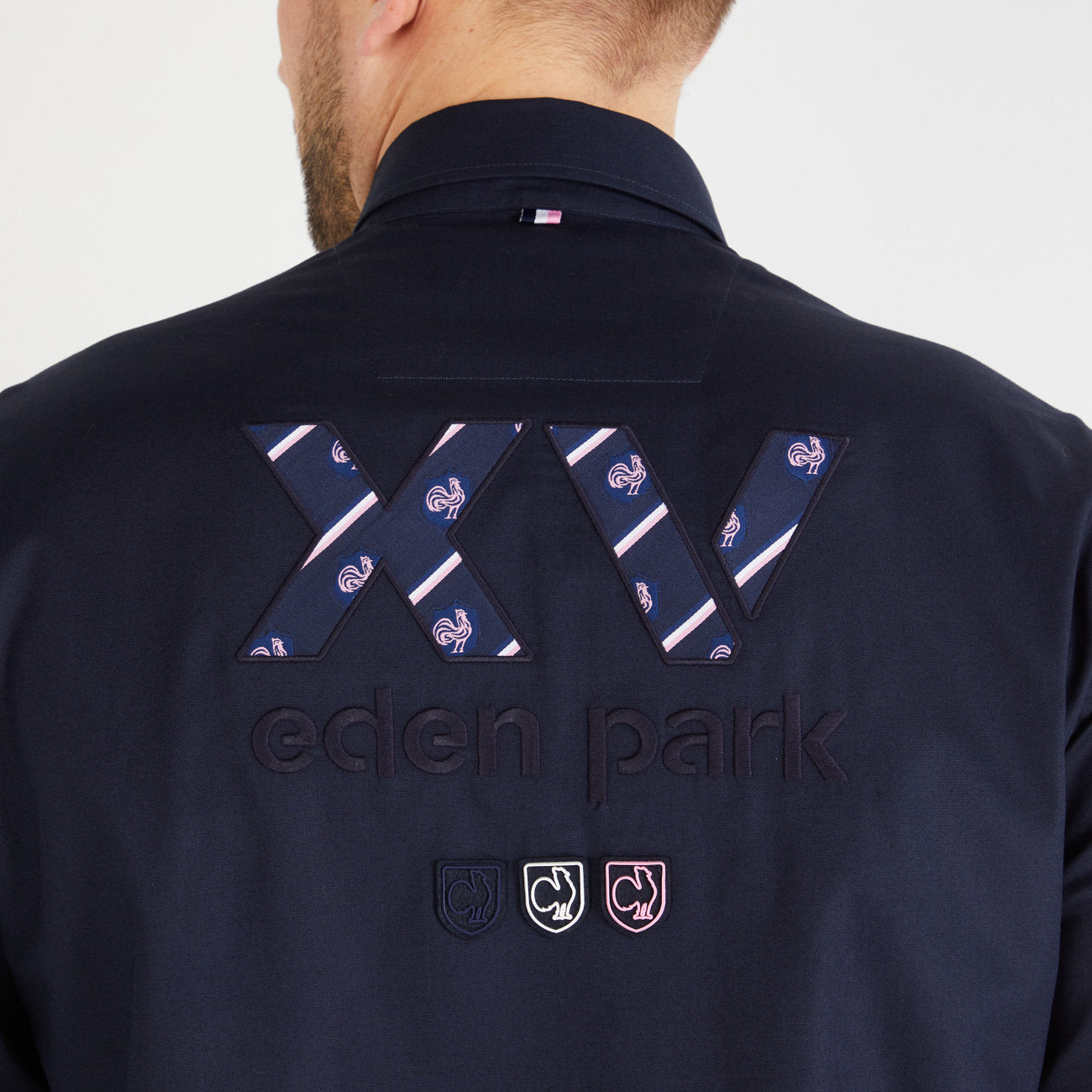 Dark Blue Shirt With France Xv Embroidery_H23CHECL0013_BLF_03