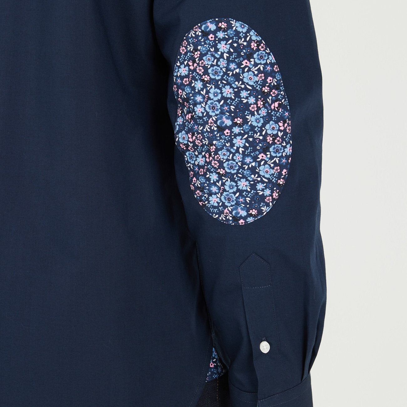Navy Blue Shirt With Floral Detail_H23CHECL0029_BLF_05