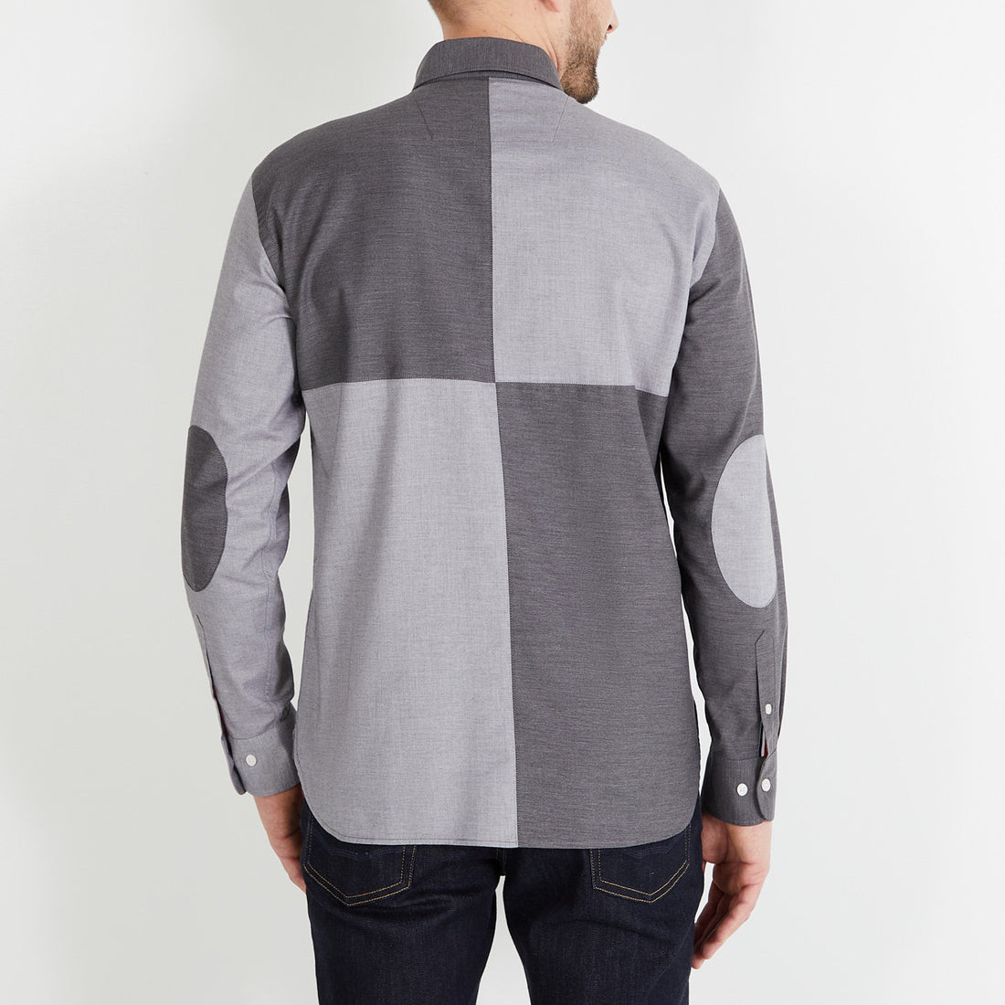 Grey Colourblock Shirt_H23CHECL0031_GRF_02