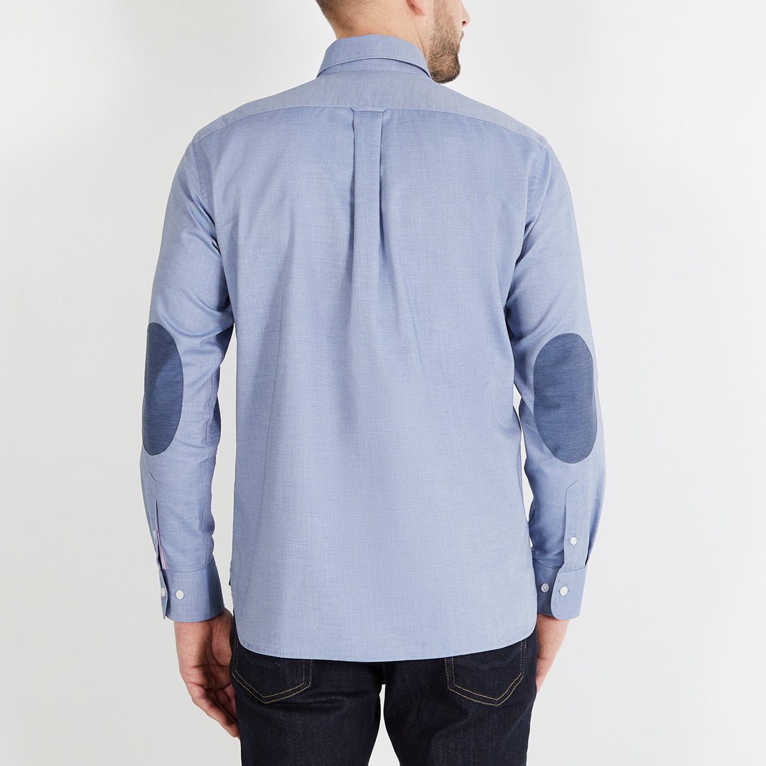 Pale Blue Shirt With Contrasting Elbow Patches_H23CHECL0032_BLM12_02