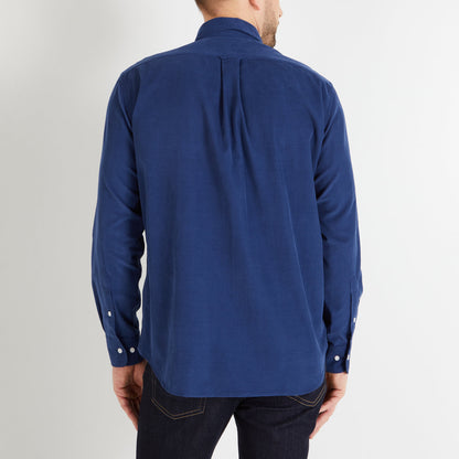 Plain Blue Velvet Shirt_H23CHECL0067_BLF26_02