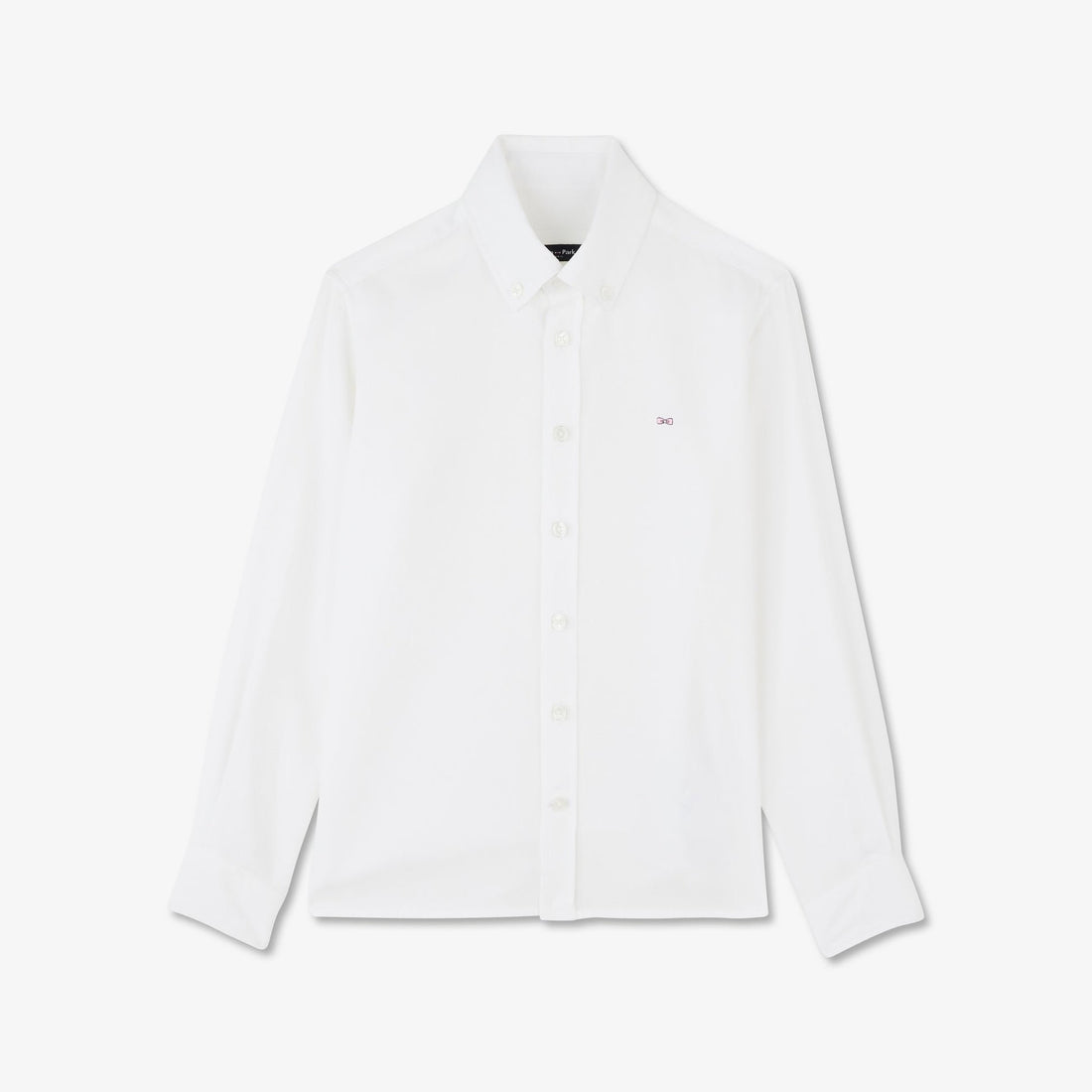 Plain White Shirt In Cotton Pique_H23CHECL0081_BC_02