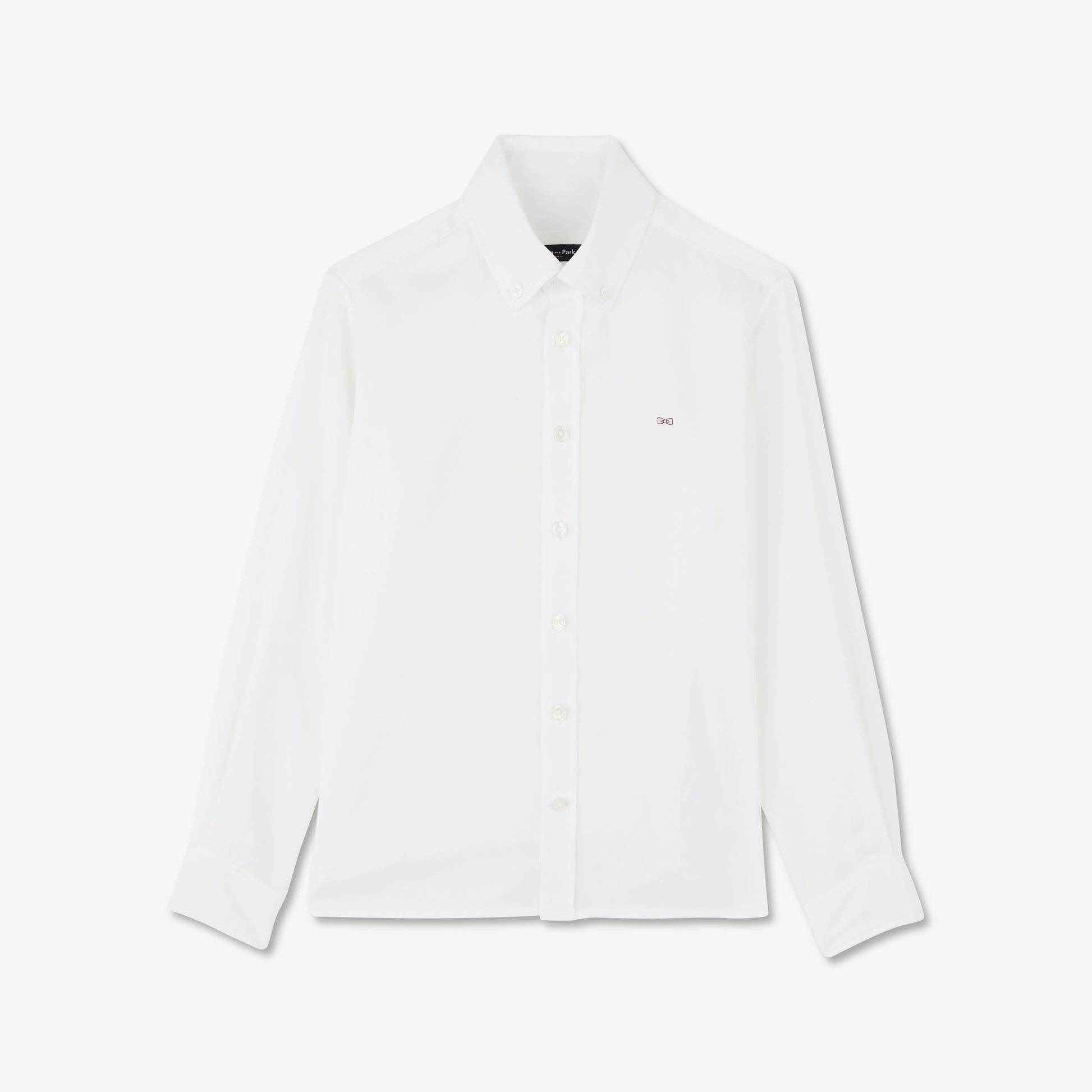 Plain White Shirt In Cotton Pique_H23CHECL0081_BC_02