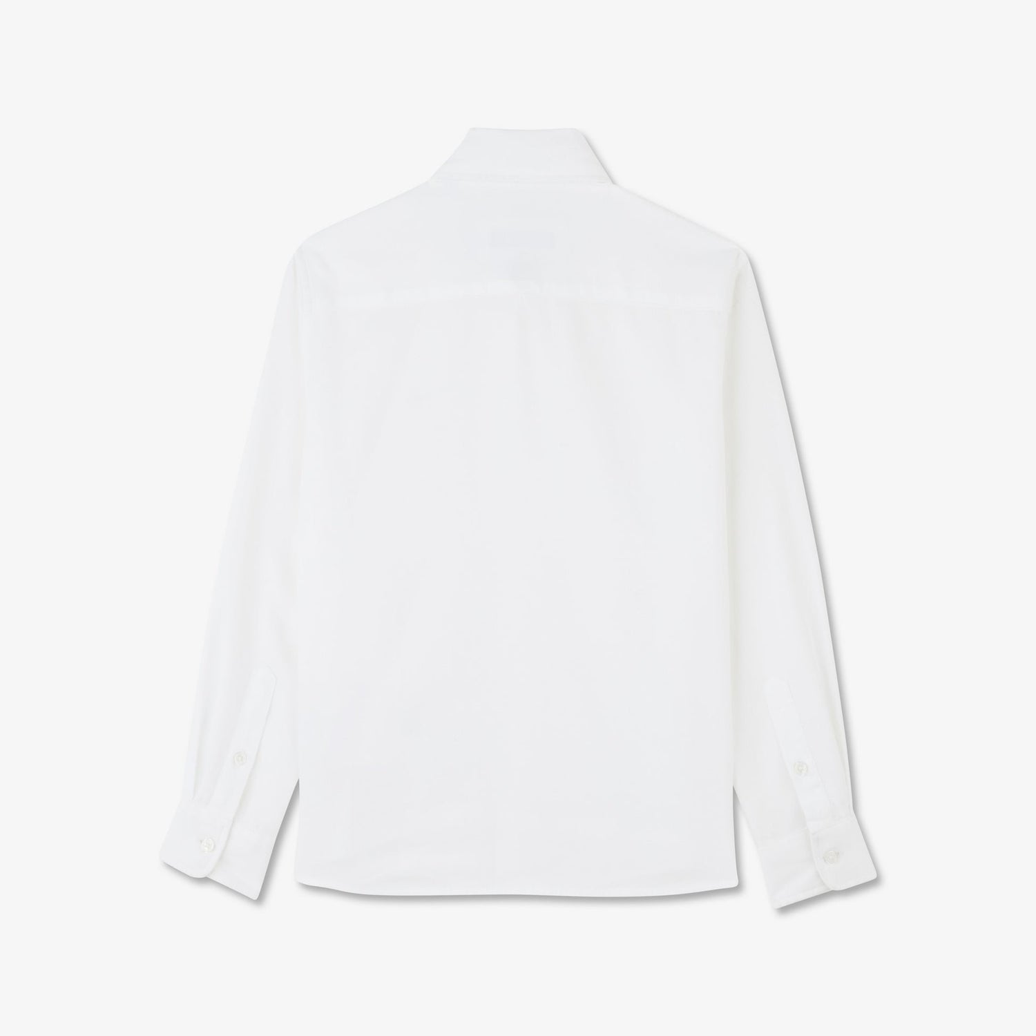 Plain White Shirt In Cotton Pique_H23CHECL0081_BC_05