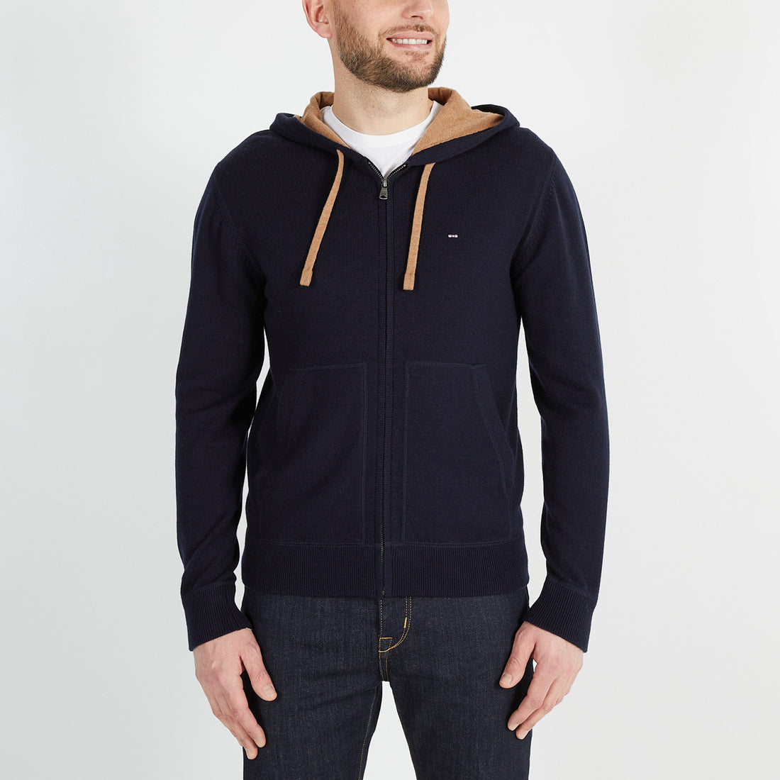 Navy Blue Hooded Zip Cardigan_H23MAICA0002_BLF_01