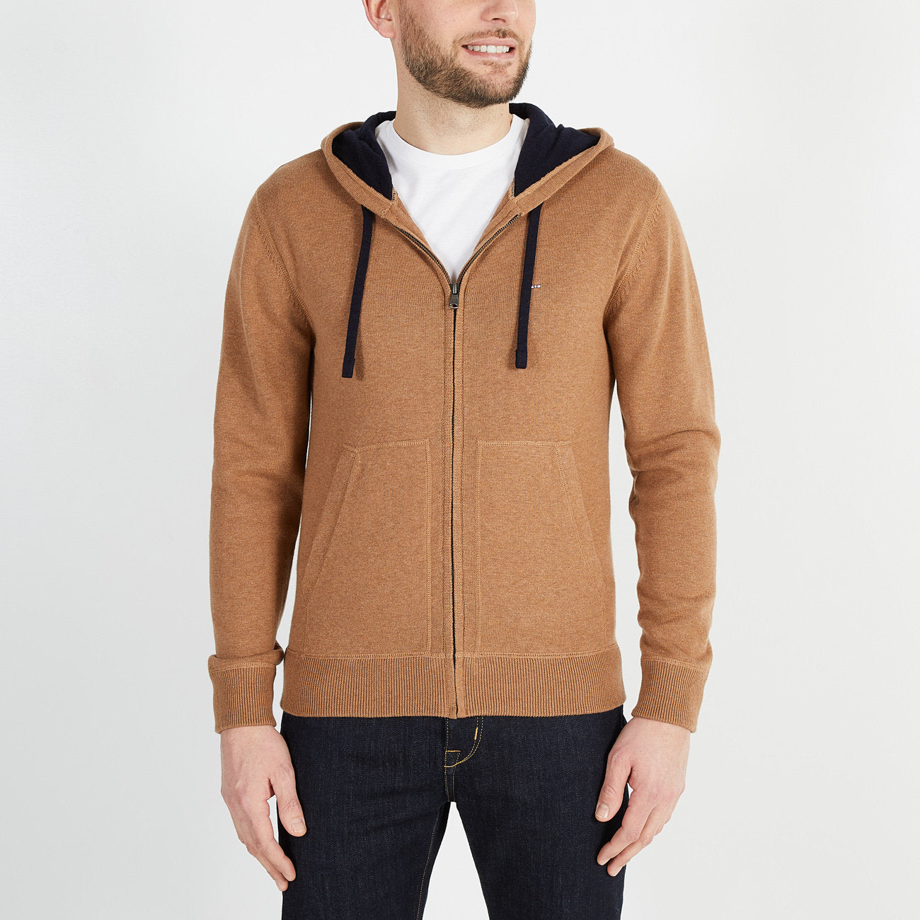 Light Brown Hooded Zip Cardigan_H23MAICA0002_MAM5_01