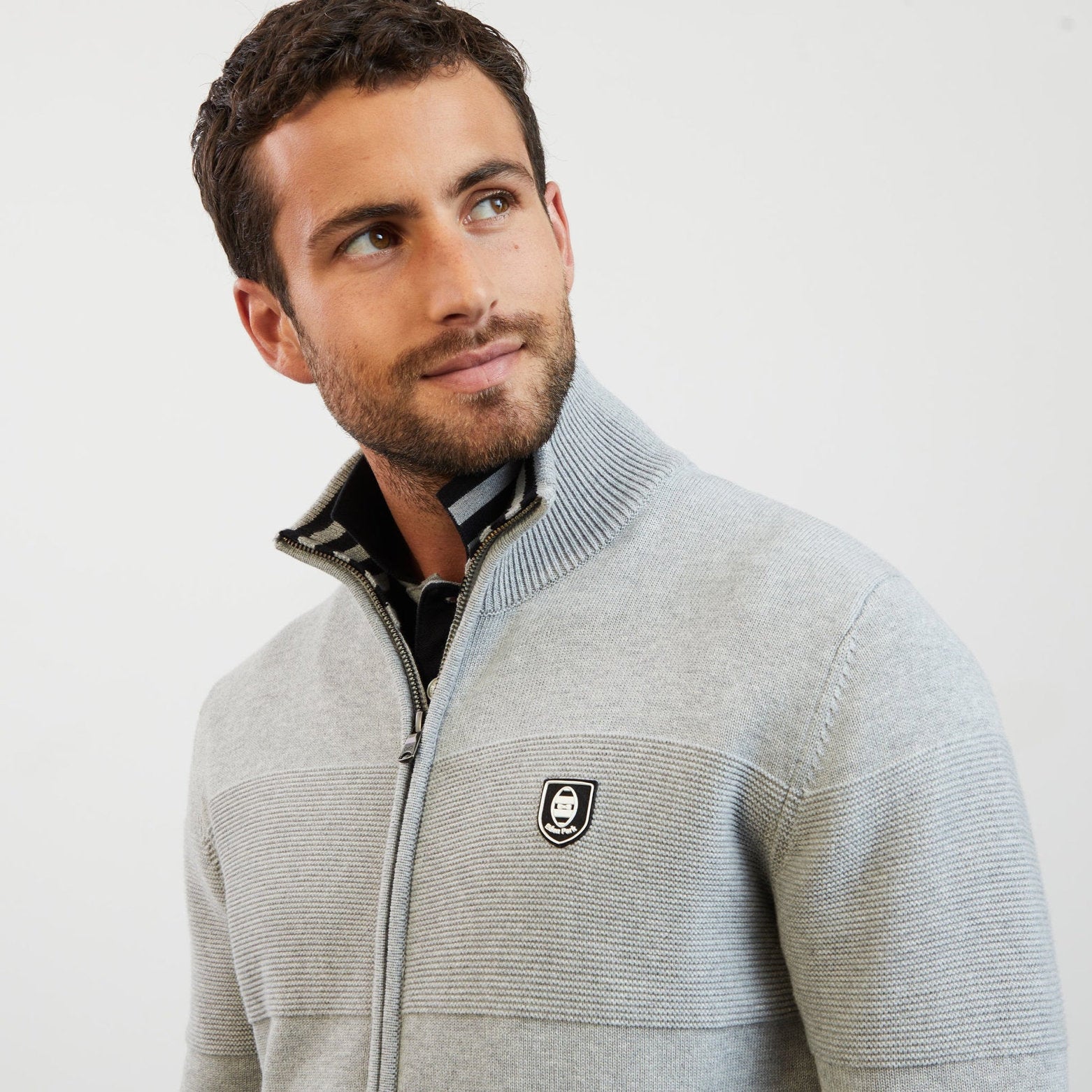 Grey Hooded Zip Cardigan_H23MAICA0003_GRC_06