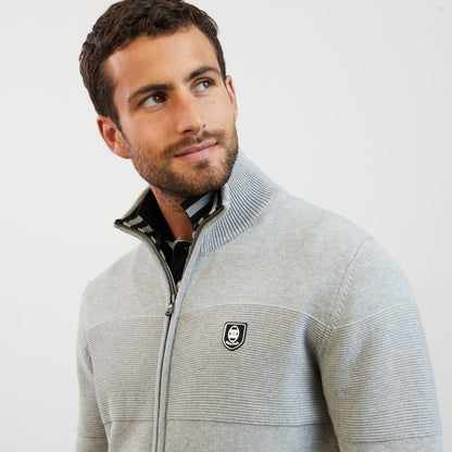 Grey Hooded Zip Cardigan_H23MAICA0003_GRC_06