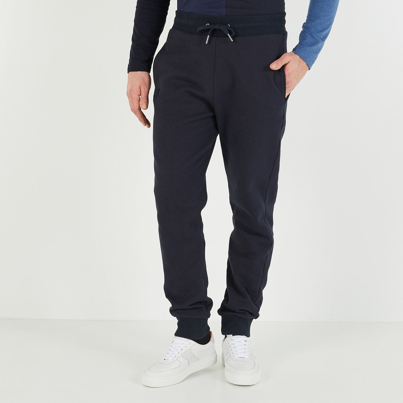 Plain Navy Blue Jogging Bottoms_H23MAIJO0008_BLF_01