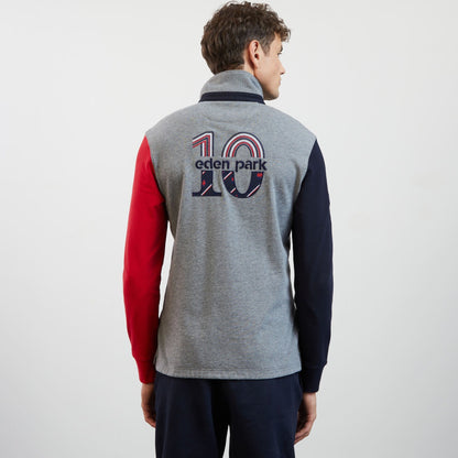 Colourblock Rugby Shirt With Xv De France Embroidery_H23MAIML0020_BLF_04