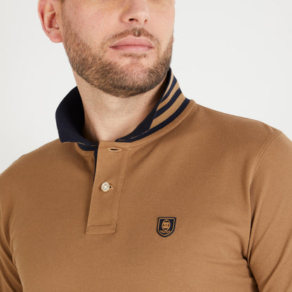 Beige Long-Sleeved Polo Shirt_H23MAIPL0001_BEF4_03