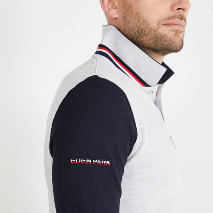 Grey Long-Sleeved Colourblock Polo Shirt_H23MAIPL0004_GRC10_03