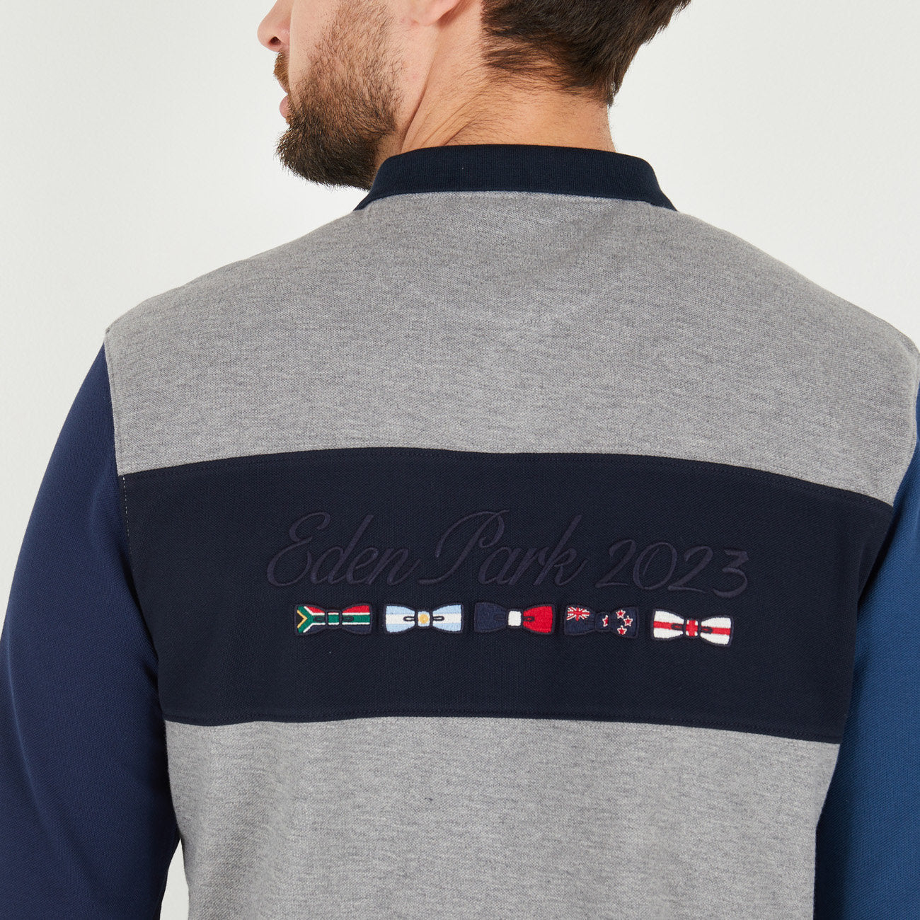 Grey Colourblock Polo Shirt With 2023 Embroidery_H23MAIPL0024_GRM_03