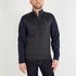 Dark Grey Bimaterial Zip Sweatshirt With Tricolour Trim_H23MAISW0002_GRF7_01