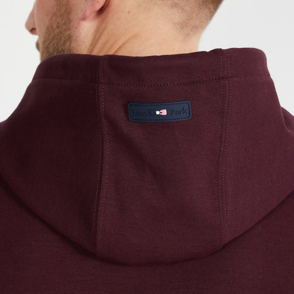 Plain Burgundy Hooded Sweatshirt_H23MAISW0004_BXF_04