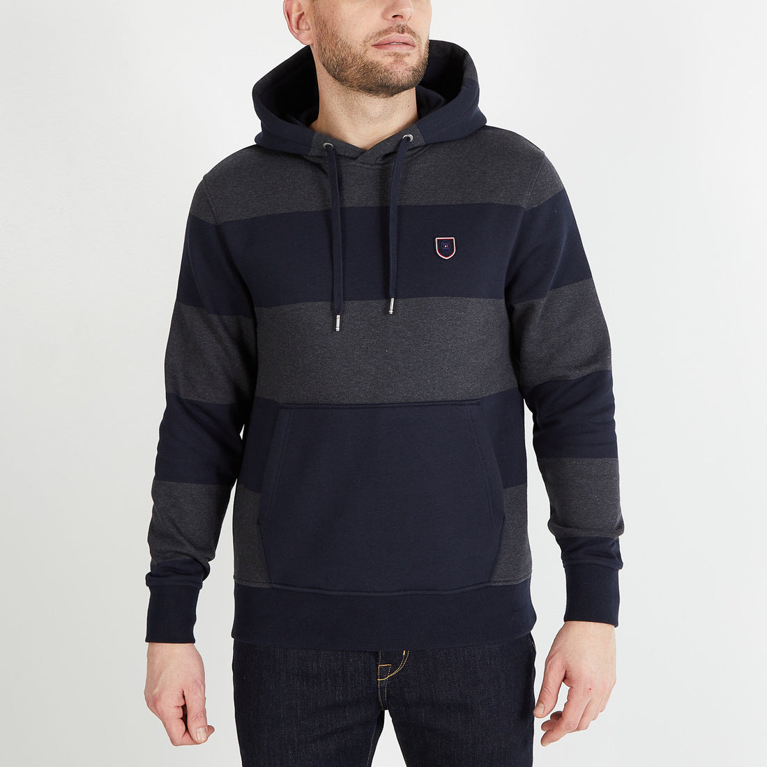 Dark Grey Circle Hooded Sweatshirt_H23MAISW0005_GRF7_01