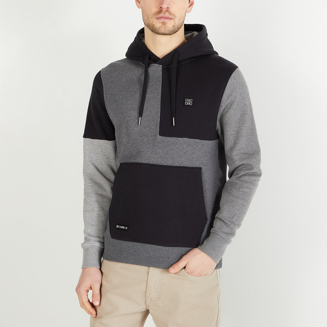 Grey Colourblock Hooded Sweatshirt_H23MAISW0012_GRF_01