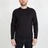 Plain Black Round-Neck Sweatshirt_H23MAISW0015_NO_01