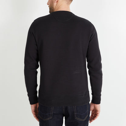 Plain Black Round-Neck Sweatshirt_H23MAISW0015_NO_02
