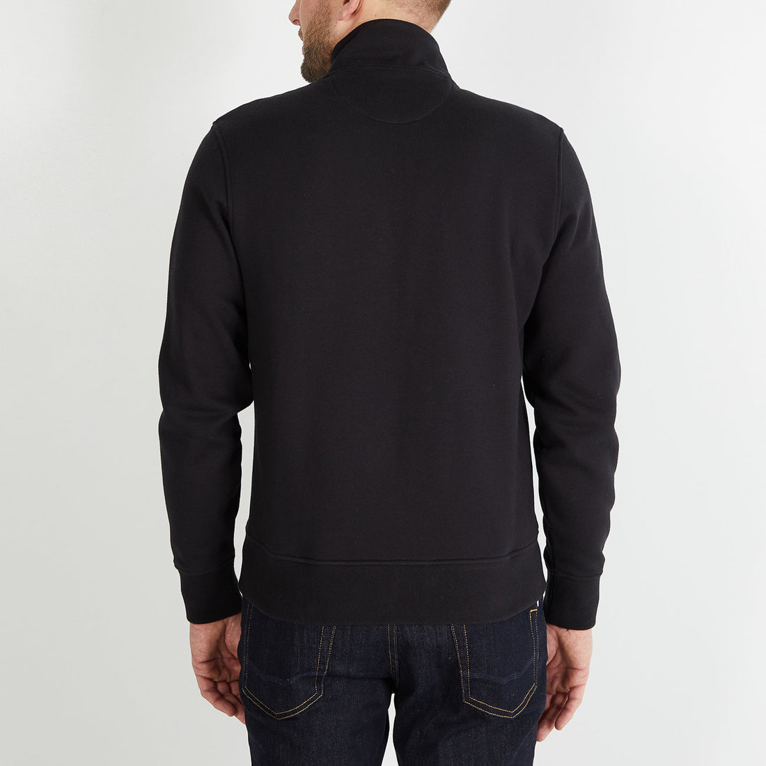 Beige Zip Sweatshirt With Stand-Up Collar_H23MAISW0016_NO_02