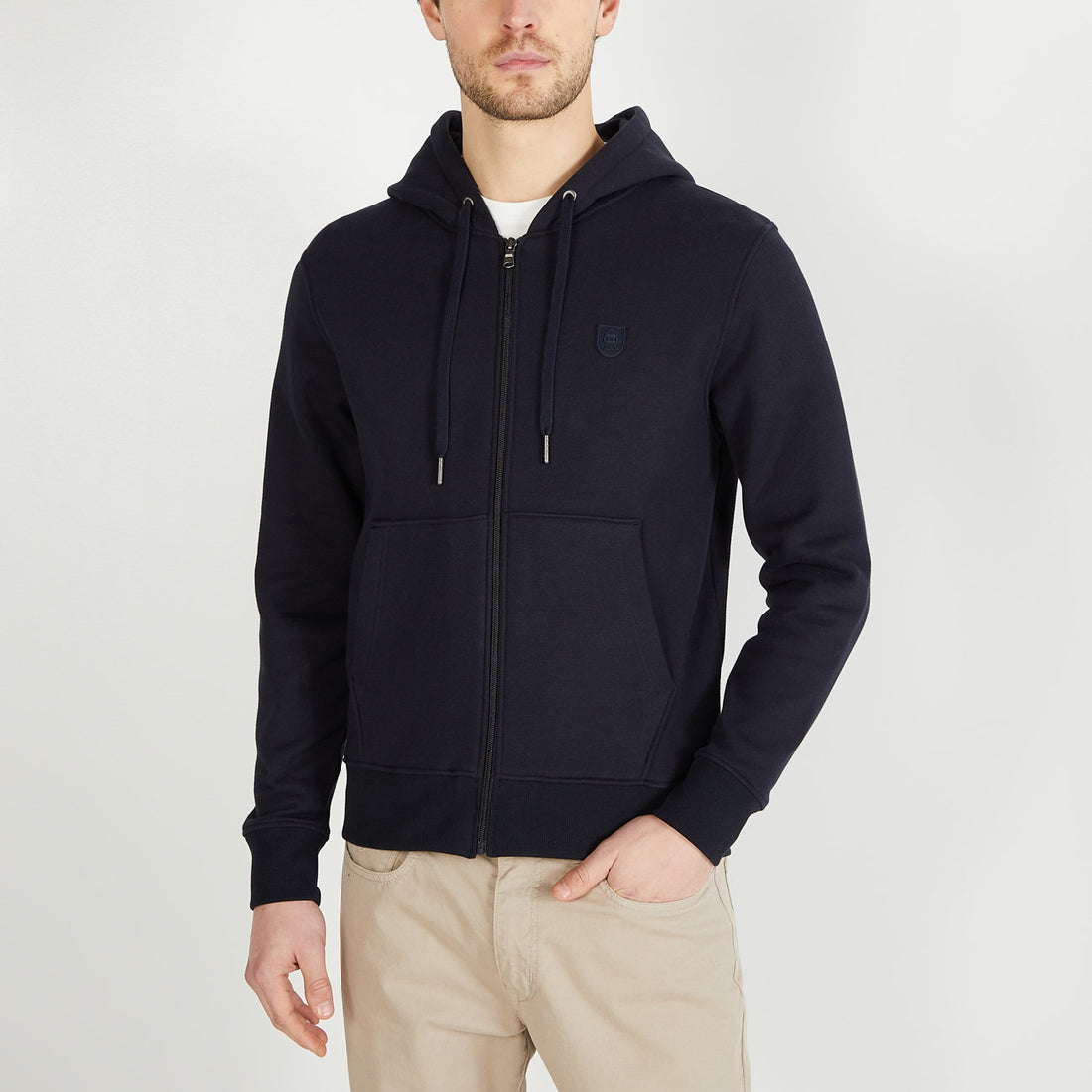 Navy Blue Hooded Zip Sweatshirt_H23MAISW0017_BLF_01