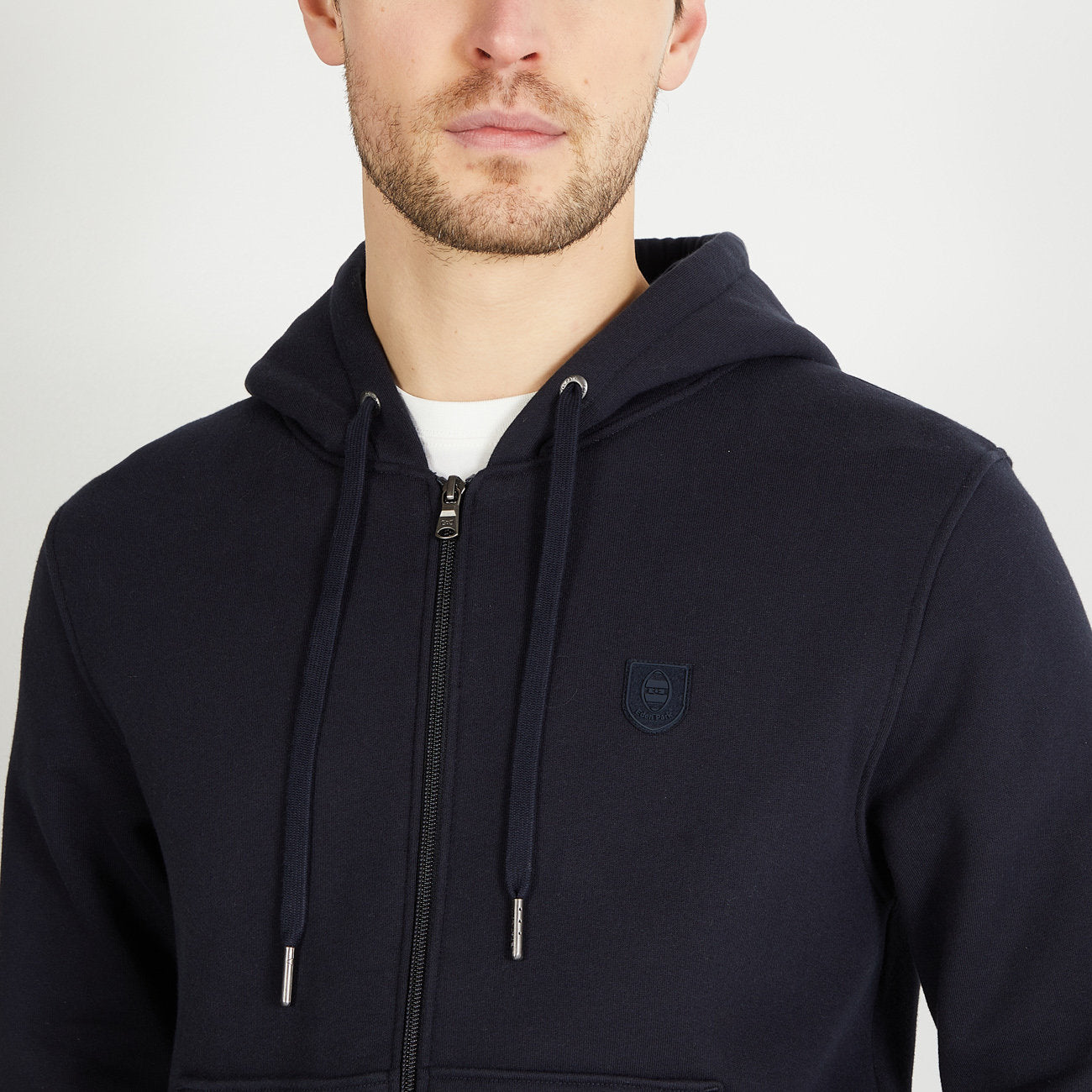 Navy Blue Hooded Zip Sweatshirt_H23MAISW0017_BLF_03