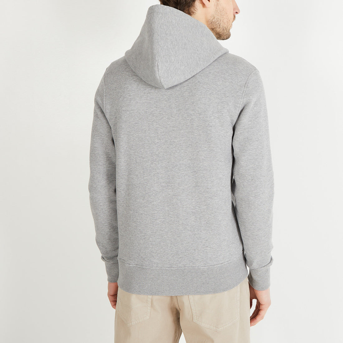 Grey Hooded Zipped Sweatshirt_H23MAISW0017_GRC_02