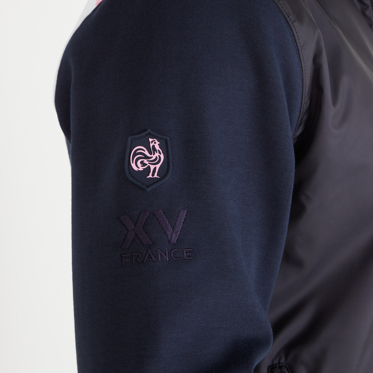 Navy Blue Zip Sweatshirt With Stand-Up Collar_H23MAISW0035_ROM_05