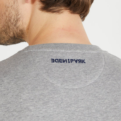 Light Grey Sweatshirt With Embossed Eden Park Embroidery_H23MAISW0043_GRC_04