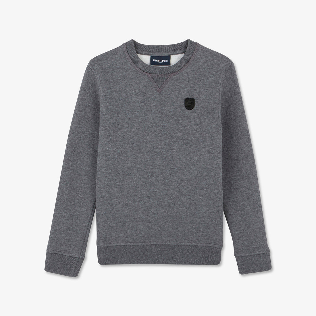 Grey Sweatshirt With Silicone Insignia Logo Detail_H23MAISW0050_GRF_01