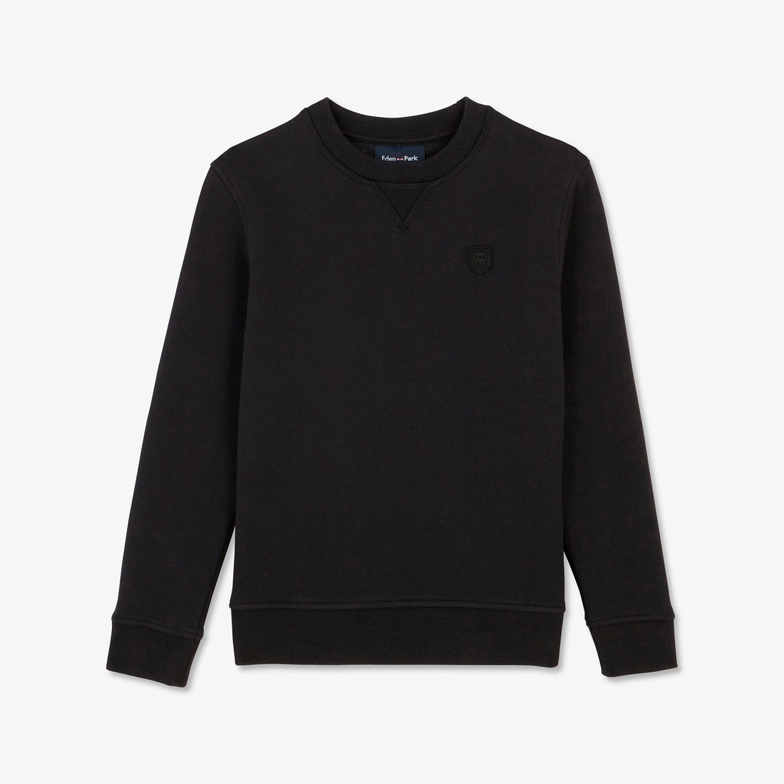 Black Sweatshirt With Silicone Insignia Logo Detail_H23MAISW0050_NO_01