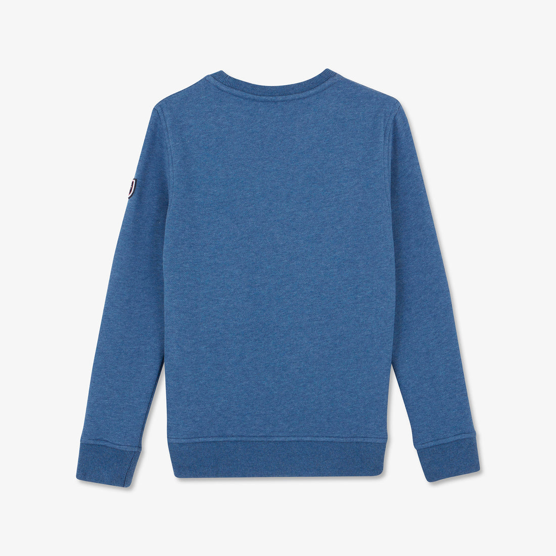 Blue Sweatshirt With Debossed Eden Park Inscription_H23MAISW0053_BLM30_02