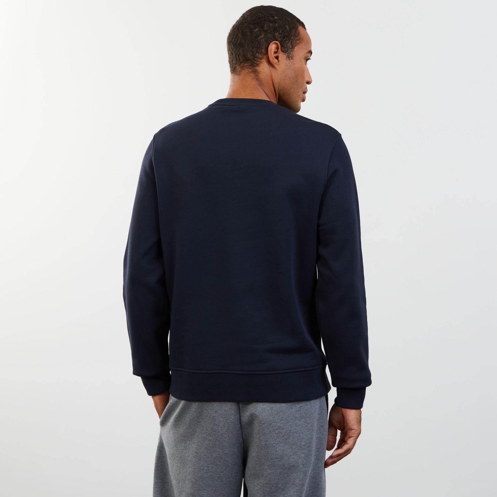 Plain Dark Blue Round-Neck Sweatshirt_H23MAISW0069_BLF_04