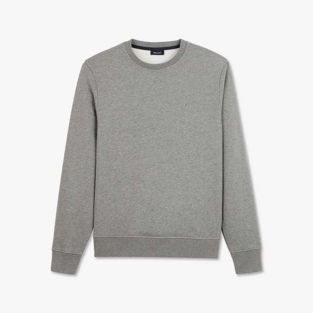 Plain Grey Round-Neck Sweatshirt_H23MAISW0069_GRM_02