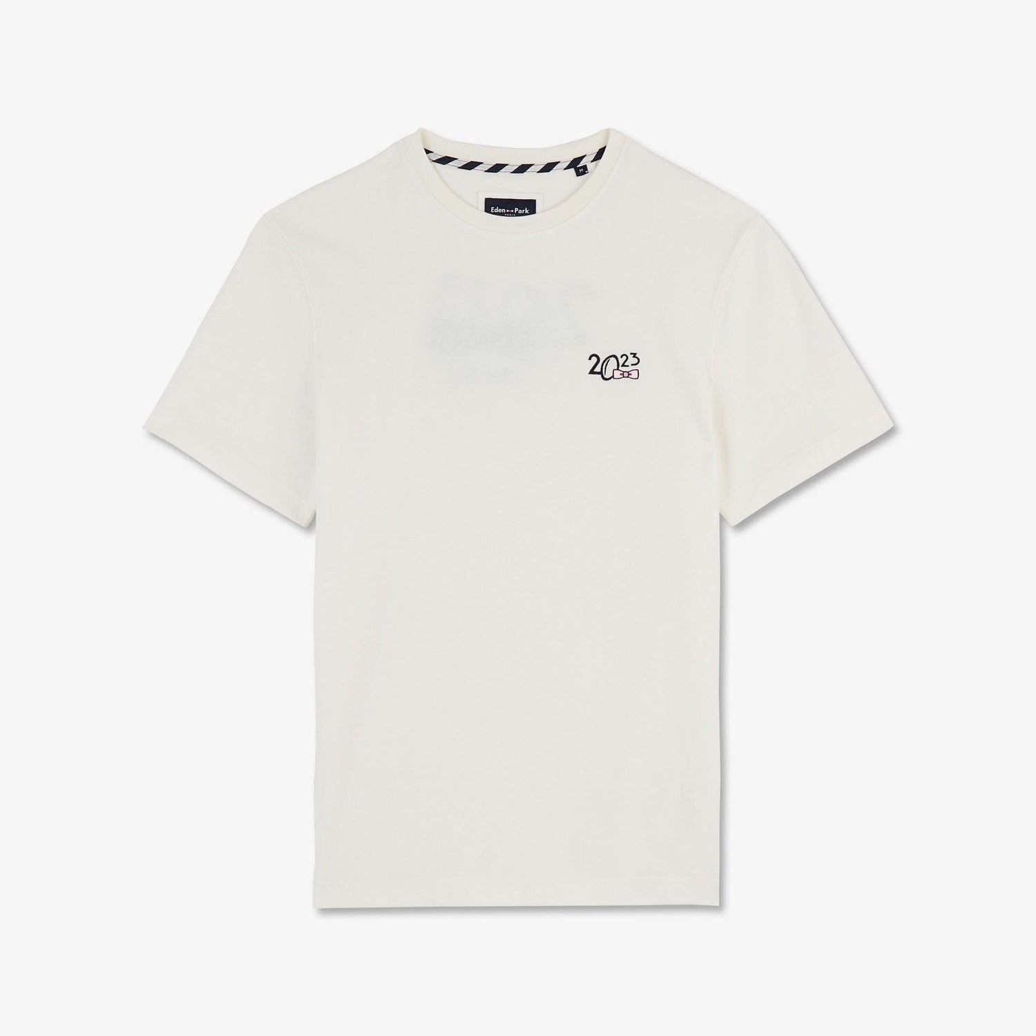 White T-Shirt With 2023 Embroidery_H23MAITC0008_ECC_03