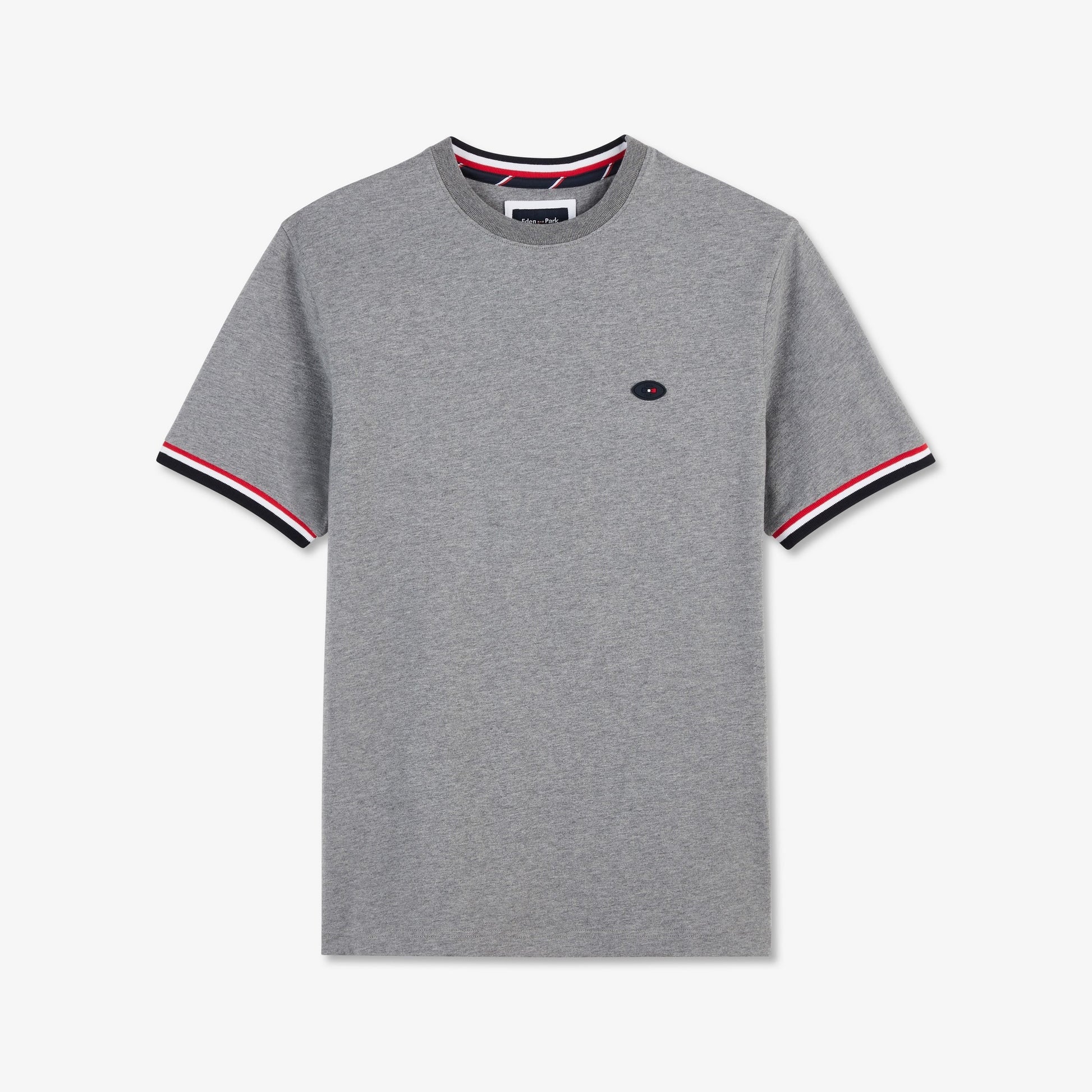 Grey T-Shirt With Colourblock Back_H23MAITC0014_GRM_02