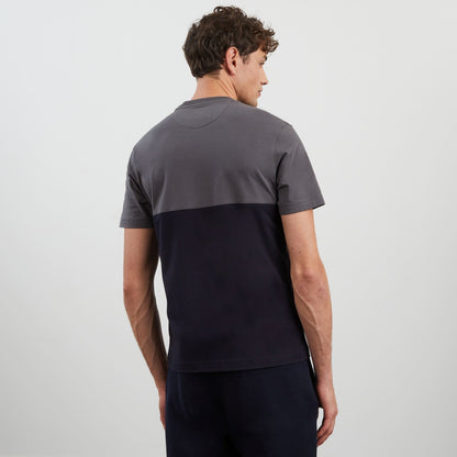 Dark Grey Short-Sleeved Colourblock T-Shirt_H23MAITC0018_GRF6_04