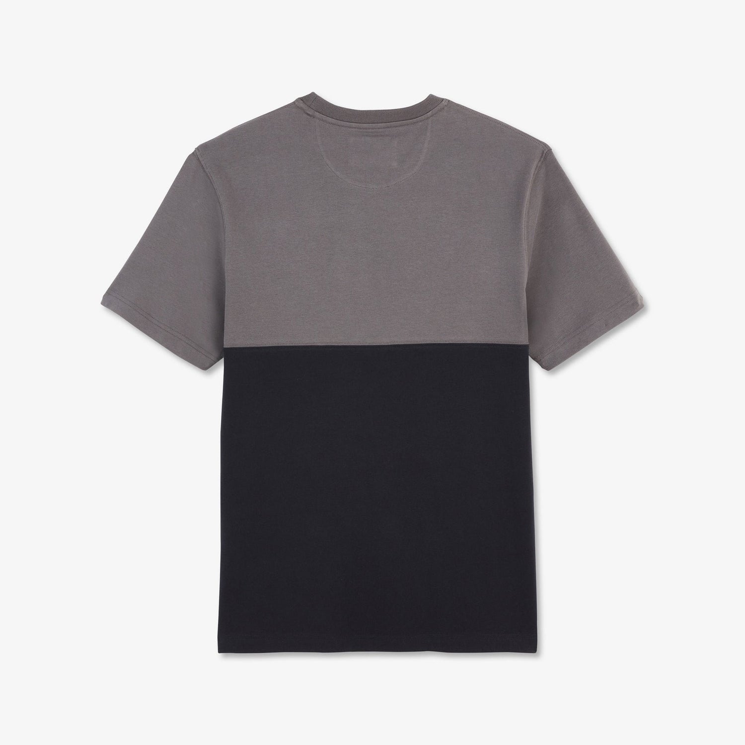 Dark Grey Short-Sleeved Colourblock T-Shirt_H23MAITC0018_GRF6_05