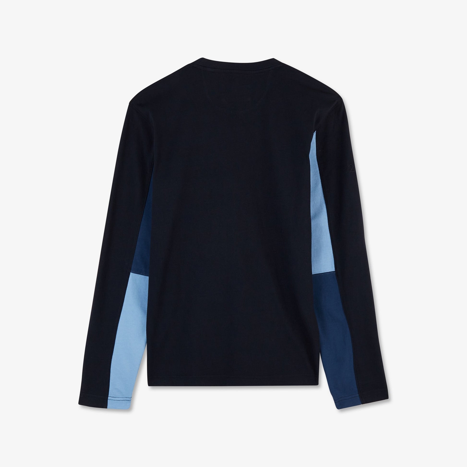 Blue Long-Sleeved Colourblock T-Shirt_H23MAITL0009_BLF_05