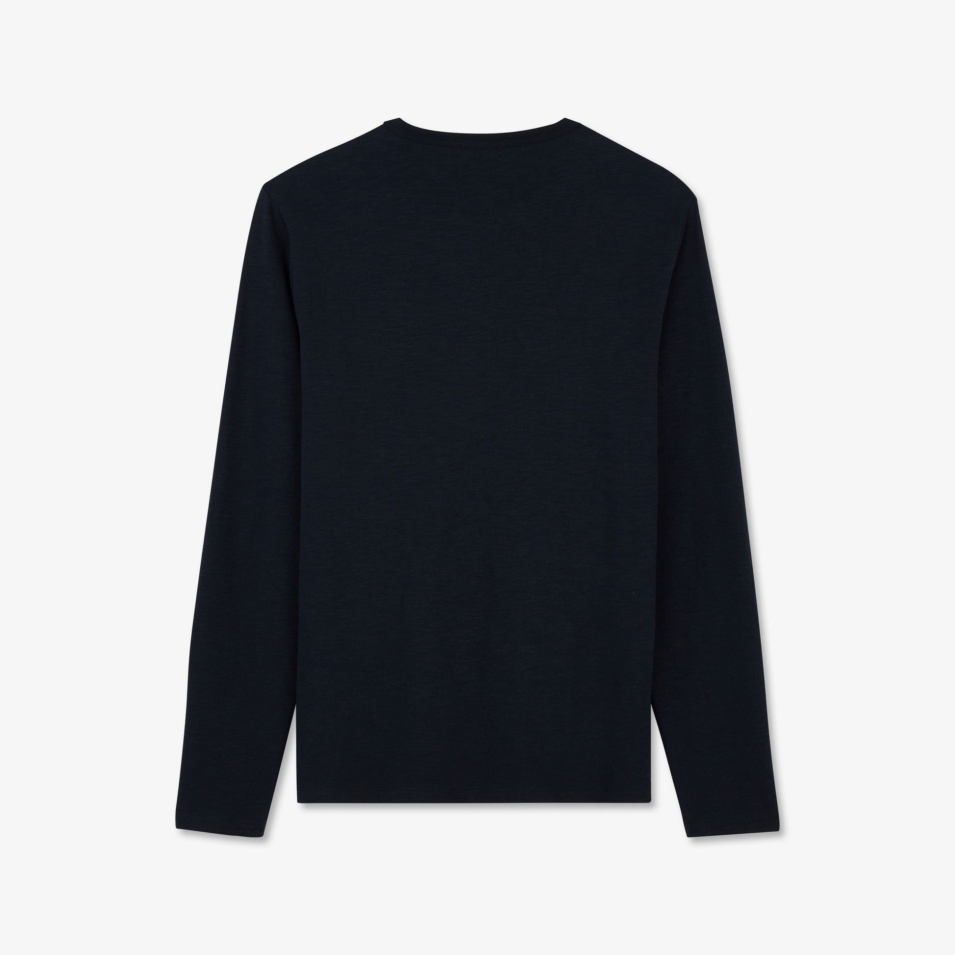 Plain Dark Blue Long-Sleeved T-Shirt_H23MAITL0023_BLF_05