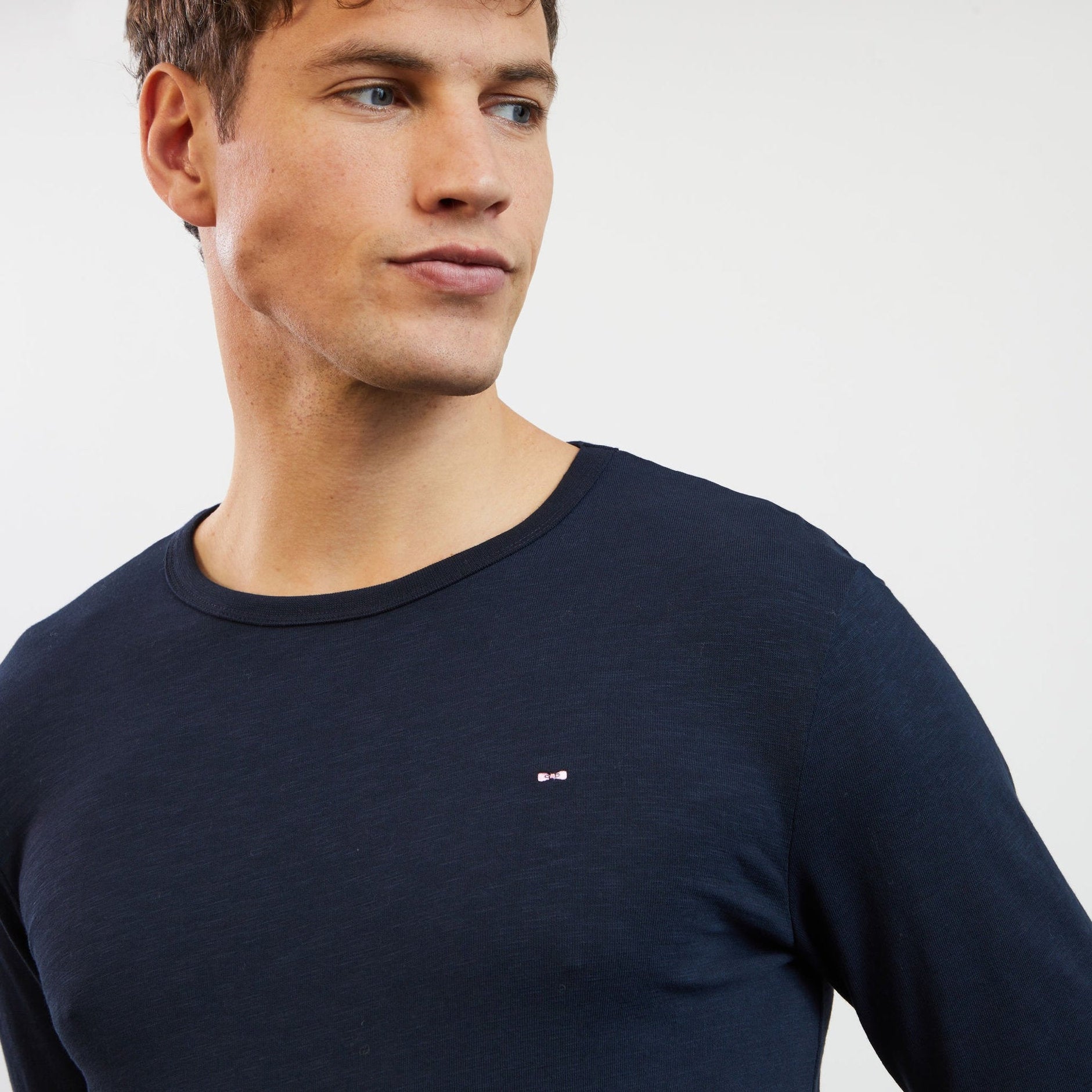 Plain Dark Blue Long-Sleeved T-Shirt_H23MAITL0023_BLF_06